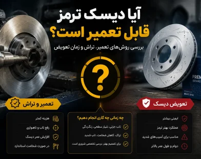 آیا دیسک ترمز قابل تعمیر است؟ بررسی روش‌های تعمیر، تراش و زمان تعویض