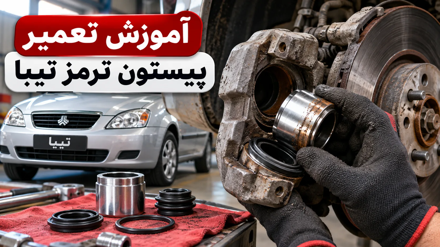 تعمیر پیستون ترمز تیبا