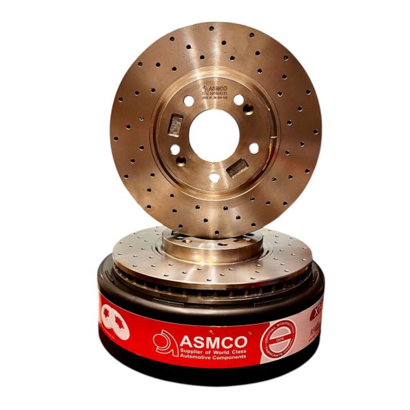 دیسک ترمز جلو هیوندا توسان 2010 تا 2016 سوراخ دار خنک شونده آسمکو ( ASMCO)