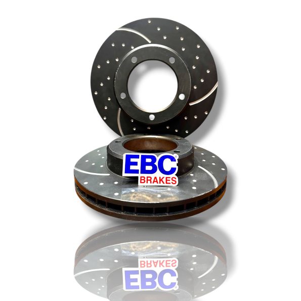 دیسک ترمز عقب تویوتا پرادو سوراخ دار شیاردار EBC انگلستان
