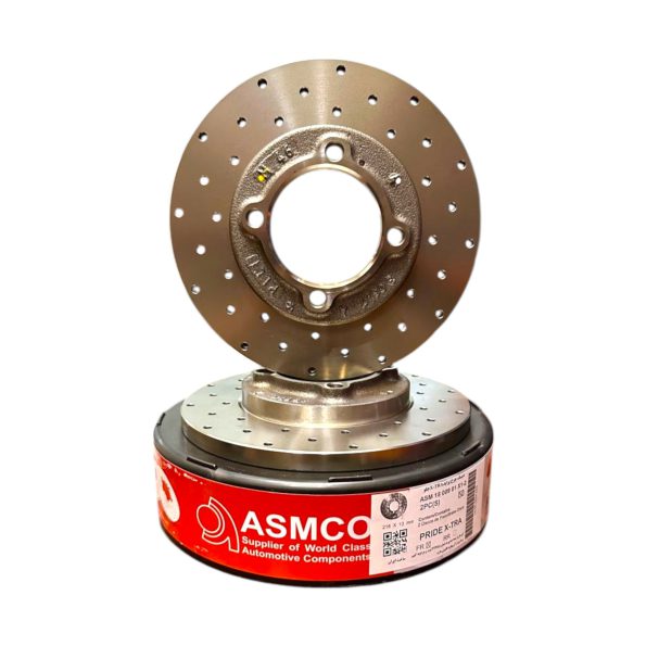 دیسک ترمز جلو پراید سوراخ دار خنک شونده آسمکو (ASMCO)
