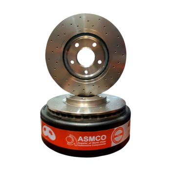 دیسک ترمز جلو نیسان سوراخ دار خنک شونده برند آسمکو ASMCO