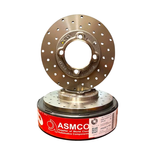 قیمت و خرید دیسک ترمز جلو پراید سوراخ دار خنک شونده آسمکو (ASMCO) 