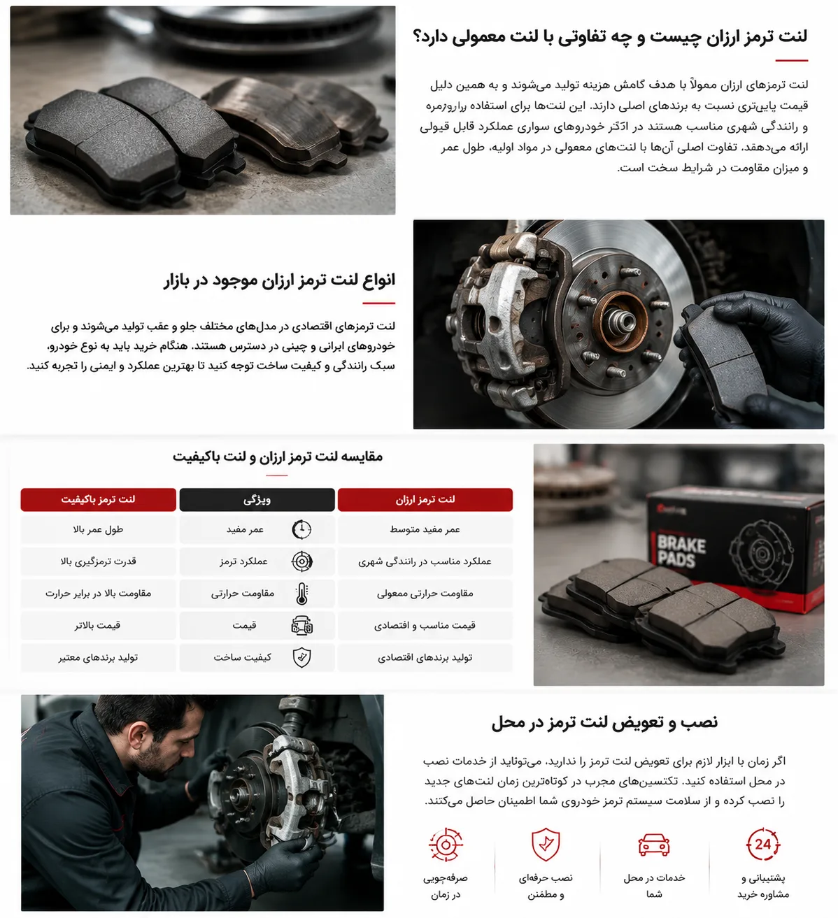 لنت ترمز ارزان
