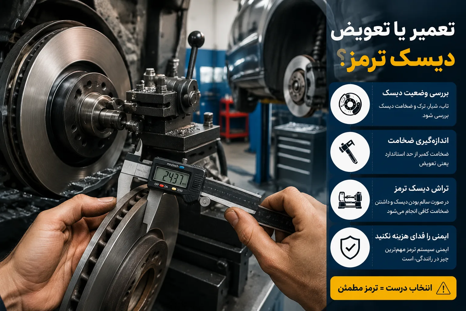 آیا دیسک ترمز قابل تعمیر است؟