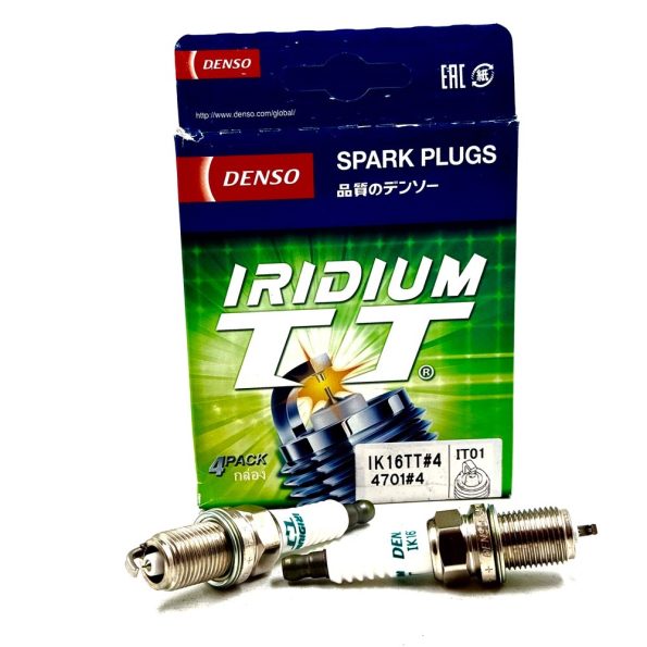 شمع دنسو ژاپن کد 4701 پایه کوتاه دو سر سوزن ایریدیوم TT مناسب جک J5 اتومات بسته (4 عددی)