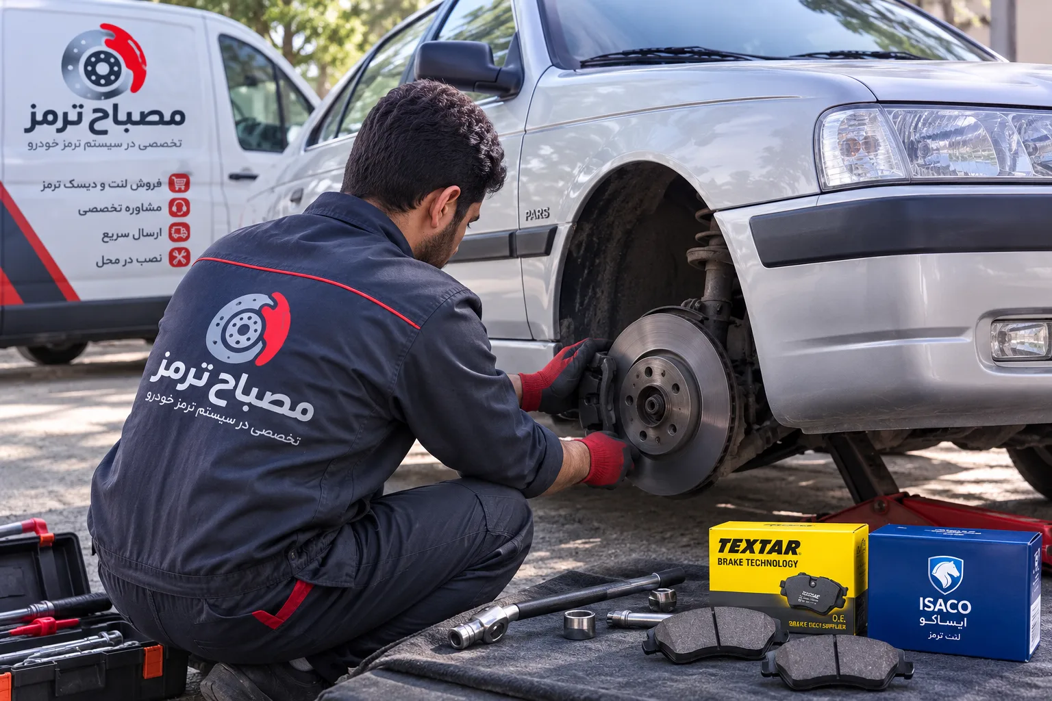 خرید لنت ترمز پژو پارس از مصباح ترمز